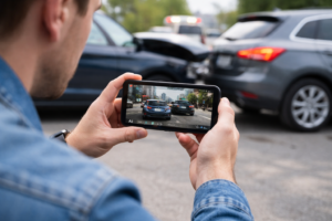 Reviewing footage after a minor crash